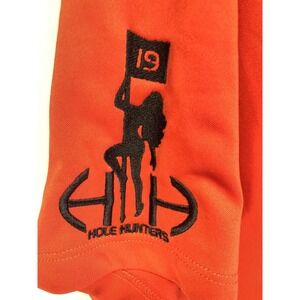 Nike Dri-fit Polo Shirt Hole Hunter Elite Red Cool Embroidered hole Hunter Logo